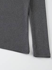 3 件套女士保暖内衣长袖高领蕾丝边打底上衣，秋冬