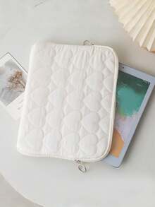 1pc White Heart-Shaped Laptop Sleeve, Fits 11/13/15 Inch Tablets Laptop Bag Laptop Case Laptop Cover For Travel Waterproof Portable For Men Laptop Bags - White - View 6