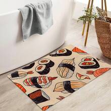 Sushi Pattern Indoor Door Mat For Entryway, 17x29.5 Inch, Fun Food Floor Doormat For Home Dr, Non-Slip Rug Mat For Living Room, Kitchen, Bedroom, Gifts For Lover,18561020