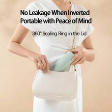 Xiaomi Bình nước di động bằng thép không gỉ 316 dung tích 350ml dành cho nam và nữ, thiết kế đơn giản, cách nhiệt nóng lạnh, tách trà di động dùng trên ô tô và văn phòng, màu đen - màu đen - Xem 3