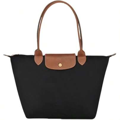 Sac à bandoulière en cuir véritable pour femme, sac à main spacieux avec une grande capacité, imperméable avec fermeture éclair en métal et plusieurs compartiments intérieurs (Noir classique)