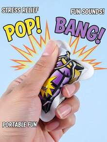 5/10/50/100pcs Exploding Surprise Grenade Party Poppers,Simulation Automatic Explosion Inflatable Grenade, Prank Game Air Blast Bag,Funny Gag Gifts For April Fools, Christmas, New Year Celebration, Weddings Halloween Party Props (Color Random) - Multicolor - View 4