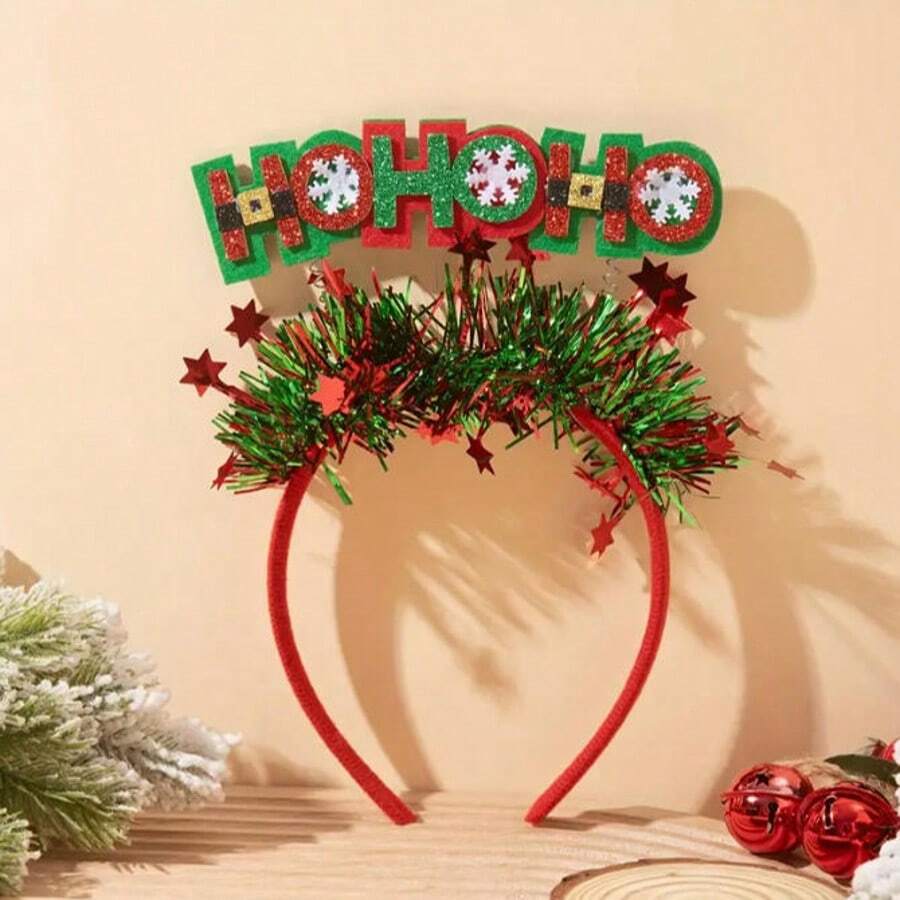 1pc Elegant Christmas Headbands, Christmas Snowflake Hat Headbands Hat Headbands, Christmas Dress-Up Hair Accessories, Santa Claus Headbands, Suitable For Women's Holiday Hairstyle Accessories, Polyester Fiber. Christmas Festival Party Decoration Accessories, Christmas Decorations Home Holiday Essential, Hair Band, Hair Hoop