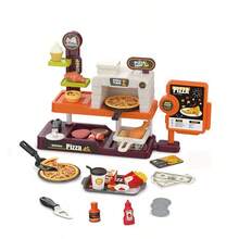 Kids Fast Food Restaurant Playset, Hamburger, Fried Chicken, Fries, Soda Realistic Food Toys, Kitchen Set, Educational Pretend Mini Supermarket & Convenience Store, Multi-Scene Role Play, Cash Register & Card Reader, Realistic Water Dispenser With Sound, Gifts For Boys And Girls, Back To School