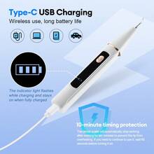 Ultrasonic Teeth Cleaner, Electric Teeth Cleaner, Timing Function, 3 Cleaning Modes, Built-In Lighting Spotlight, Suitable For Home, Office And Travel. - White - View 6