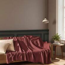 Non-Slip Tassel Sofa Cover – 100% Cotton – 170*200 Cm – Soft And Comfortable, Made In Türkiye - Red - View 4
