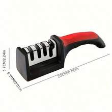 Level 4 Professional Knife Sharpener - Easy To Manually Sharpen Tool, Suitable For Home Use, Easy To Sharpen - High Quality PP And TPR Body, Durable And Long-Lasting - Red - View 7