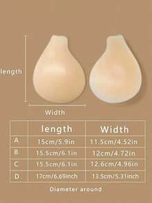 1 Pair New Lift-Up Silicone Invisible Bra With Shoulder Straps, Cleavage Style - Multicolor - View 6