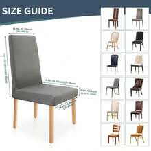 Bộ 1/4/6 chiếc bọc ghế ăn co giãn, chống trượt, kiểu dáng thời trang, in họa tiết, phù hợp trang trí nhà cửa, khách sạn, nhà hàng, phòng tiệc, trang trí tiệc tùng, thiết kế ngày lễ, chất liệu mềm mại, ấm cúng. - Nhiều màu - Xem 3