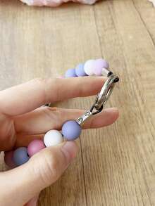 1pc Custom Buckle Beaded Dog Collar, Personalized Dog Name Collar, Dog And Cat Identity Collar, Custom Name Beaded Cat And Dog Collar, Pet Necklace, Holiday Gift, Christmas Gift - Multicolor - View 5