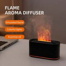 SULVGO Flame Air Diffuser Humidifier, Upgraded Essential Oil Aroma Diffuser, Ultrasonic Aromatherapy, Flame Mist Humidifier With Auto Shut Off, Suitable For Room, Home And Office - Multicolor - View 2