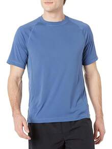 Essentials - Men's UPF 50 Quick-Drying Short-Sleeve Swim Shirt - White - View 1