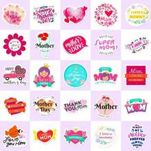 50 张粉色贴纸，美观防水励志贴纸，适用于节日装饰礼品包装水瓶笔记本电脑手机剪贴簿，爱妈妈，乙烯基卡通贴纸，适合青少年成人、万圣节、圣诞节礼物 - 彩色 - 查看 4