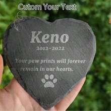 1pc Personalized Pet Memorial Stone, Heart-Shaped Stone Engraved With Pet Name, Condolence Gift For Pet Loss, Rainbow Bridge Remembrance Gift - Multicolor - View 14