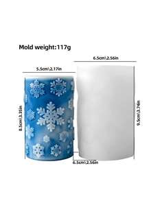 1pc Cheerful Christmas Reindeer (Snowy Stroll) Cylindrical Aromatherapy Candle Silicone Mold - Cute Reindeer Design For DIY Candles/Resin/Gypsum Crafts, Ideal For Christmas Decor & Handmade Holiday Gifts, Easy To Demold/Clean & Reusable - White - View 13