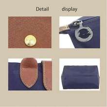 Genuine Leather Shoulder Bag For Women, Spacious Handbag With Large Capacity, Waterproof With Metal Zipper & Multiple Interior Compartments (Classic Navy) - 經典海軍藍 - 查看 2