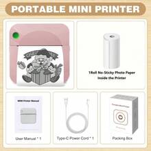 Label Sticker Mobile Thermal Portable Wireless Receipt Hand Parking Label Mini Printer, Label Printing, Receipt Printing, Mini Labeler, Handheld Device, Photo Print, Thermal Printing Technology, Wireless Labeler, Mobile Printer, Delivery Services, Home Office Setup