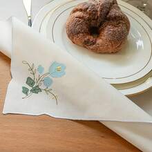 1/4/6pcs Floral Classic Countryside Handkerchief Decorative Placemats