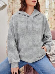 Womens Clothes Workout Clothes Women   Tops For Women  Hot Outfits   Ropa De Mujer Solid Color Waffle Drawstring Hoodie, Casual Long Sleeve  Pocket Sweatshirt, Suitable For Autumn And Winter, Women's Clothing   Women's Winter Clothing Of Women's Winter Clothing Women's Winter Fashion Women's Winter Promotion Of Women's Winter Clothing    Vestidos Elegantes De Mujer  Vestidos Elegantes Para Fiesta  Vestidos De Mujer   Vestidos De Mujer Casual  Vestidos De Gala    Dresses For Women Elegant   Active Wear Women   Summer  Gym Mujer  Gym Mujer  Workout Clothes For Women  Sweatshirts For Women  Women's All Season Clothes Women's Spring Clothes Women's Summer Clothes Women's Year Round Outfits Spring Fashion For Women Summer Fashion For Women - Xám - Xem 1