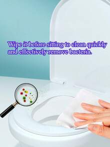 Hotel Public Restroom Toilet Seat Cleaning Wet Wipes, Portable Small Pack Single-Piece Wet Toilet Paper Tissues. Butt Cleaning Wet Toilet Paper For Men And Women, Used For Daily Cleaning Wet Wipes.