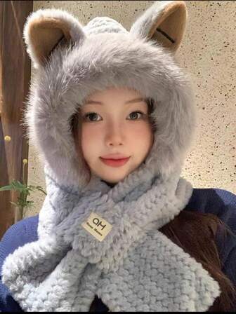 Cozy Fair Isle Knit Beanie For Women: Stretchy, Warm & Stylish Winter Hat With Ear Protection, Perfect For Autumn & Winter - Can Be Used As A Bag