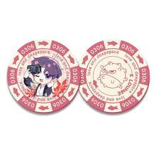 1pc Hot Game Love And Deep Space Chip Coins - Anime & Gaming Accessories - Acrylic Poker Chips - Tabletop Games - Party Supplies - Collection & Decor - Tabletop Game Accessories - Share Happy Moments With Friends - Multicolor - View 5