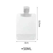 10 Stück 30/50/100ML nachfüllbare Flaschen & Beutel, einfarbig transparent, einfach praktisch für vielfältige Zwecke