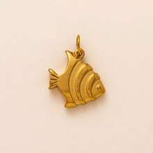 1pc Colorful Lemon, Apple, Orange, Papaya, Pear, Marigold, Soda Bottle, Fish & Amulet Pendant, Suitable For Making DIY Necklaces, Bracelets, Earrings, Bag Chains, Keychains, Etc. Stainless Steel Material, 18K Gold Plated, Decorative Beads & Accessories, Women Jewelry Findings, DIY Supplies, Keychain Parts, Stainless Steel Components, Stainless Steel Pendant - Multicolor - View 9