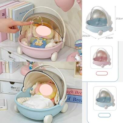 万圣节、圣诞节（无小孩）Labobo 第一代 & 第二代 可爱摇篮车内桌面防尘钥匙收纳托盘收纳盒 适用于杂物、零食、玩具