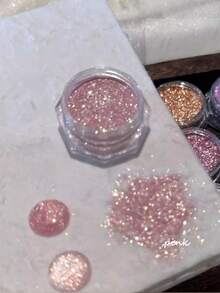 1pc White Snowflake Sea Salt Crystal Diamond Powder, Ultra Fine & Shiny Sugar Powder For DIY Nail Art, Christmas Snowflake Nails, Y2K Nails, French Nails, Halloween Nails, Nail Art Supplies