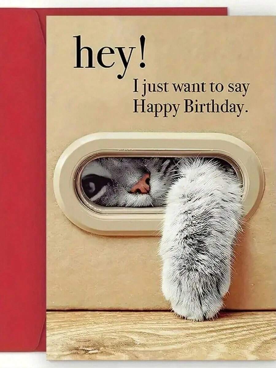 1pc Unique Birthday Card, Best Family And Friends, Happy Birthday Card With Envelope, Unusual Things, Cute Aesthetic Items