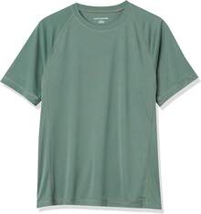 Essentials - Camiseta de natación de manga corta y secado rápido UPF 50 para hombre - Verde militar - Ver 7