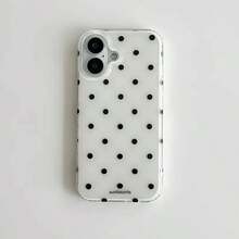 Fashionable Phone Case, Minimalist & Cute Black And White Polka Dot Pattern, Suitable For IPhone 11 To 17 Series Including Pro Max