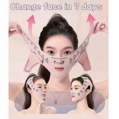 Băng nâng cơ mặt hình chữ V | Băng giảm cằm tái sử dụng | Dây đeo cằm ngủ bằng lụa lạnh thoải mái