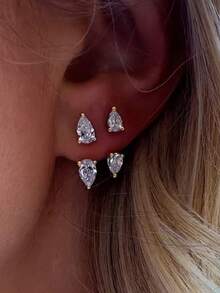 1 件不锈钢白色氧化锆耳钉女士亚克力手术钢螺丝穿孔耳屏耳轮耳环首饰 1 件不锈钢白色氧化锆耳钉女士亚克力手术钢螺丝穿孔耳屏耳轮耳环首饰 - earring - 查看 1