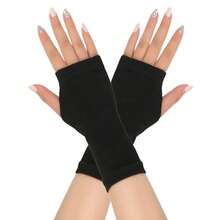 1pc Spring/Summer Cotton Gloves Half Finger Sports Open Finger Gloves Knitted Short Men's And Women's Styles Autumn/Winter Thin DIY Arm Cover