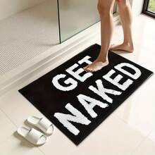 1 Modern And Simple Letter Pattern Floor Mat, Imitation Cashmere Material Is Super Absorbent, Machine Washable And Non-, Suitable For Hallway/Entrance/Kitchen/Living Room/Bedroom Christmas Decor Kitchen Rug - Multicolor - View 9