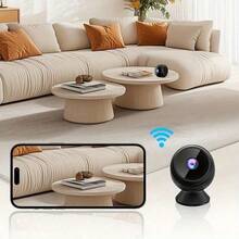 Mini Wireless Security Camera, 480P, Indoor Camera, WIFI Function, Magnetic Installation, Motion Detection, Simple Installation, Suitable For Home, Office, Warehouse, Can Be Used As Holiday Gifts, Birthdays, Christmas (White Or Black)