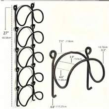1 pièce/3 pièces/5 pièces Porte-serviettes mural en fer forgé sans perçage, Porte-serviettes pratique, Porte-serviettes, Convient pour la salle de bain, la cuisine, la décoration du salon