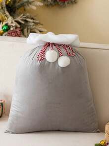 Personalized Christmas Party Gift Bags, Customized Large Santa Claus Gift Bags, Christmas Velvet Gift Bags, Santa Claus Gift Bags With Names, Holiday Gift Bags In Green, Red, Gray, Purple, Pink, Blue, Customized Large Santa Bags With Names, Velvet Christmas Gift Bags, Christmas Eve Bags, Holiday Gift Bags - Multicolor 5 - View 14