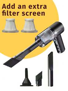 大功率无线吸尘器，具备吹吸双重功能 - 含电池和地板吸头，可高效清洁地板、汽车和电脑表面的灰尘