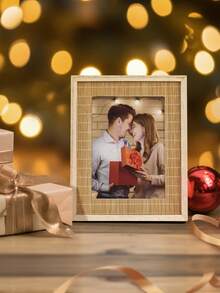 Natural Woven Bamboo Photo Frame 10x15cm 13x18cm Wall or Table Boho Decor Ins Aesthetic Gift for Family Mom Dad Grandma Friends