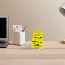 3D Printed Funny Warning Desk Sign - Avoid Overstimulation Office Decor, Modern Plastic Desk Warning Plaque, Suitable For Home And Workspace, No Power Needed, Desktop Accessory - Multicolor - View 6