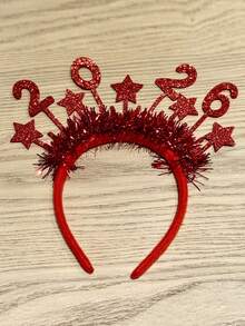 1pc 2026 Christmas Headbands, Creative Headpieces For Christmas Party, Photo Props, Christmas DecorationsChristmas New Year's Eve Party Hair Hoop Hair Accessories Suitable For Christmas New Year Party Gathering Wear - Multicolor - View 9