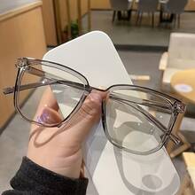 Lightweight Square Stylish Glasses With Lenses MPJD - Black - View 8