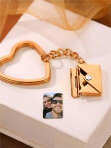Quà tặng tốt nghiệp cá nhân hóa dành cho bạn thân, móc khóa ảnh tùy chỉnh, móc khóa phong bì ảnh cá nhân hóa, thích hợp làm quà tặng ngày Valentine. - Móc khóa SUV-Heart - Xem 5