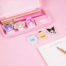 Sanrio 6Pcs Sanrio Kuromi Melody Osmanthus Dog-Shaped Eraser Set, Cute Pudding Dog Dog Dandruff Remover Set, Prize Batch Is Very Suitable For School Supplies, Offices, Dormitories, And Public Items. It Is Applicable To Various Scenarios And Is Perfect For Christmas, Thanksgiving, And Birthdays. It Is A Perfect Gift For Family And Friends.