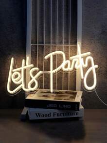 Colorful Decorative Neon Lights, Adjustable Brightness, LED Signs, Battery-Operated, Portable And Easy To Use. Available In Phrases Such As "Merry Christmas", "Love", "Happy Birthday", "Let's Party", "Marry Me", "Oh Baby", "Girl Or Boy", "Cheers To Love", Etc. Suitable For Home Decoration, Bar Decoration, Festival Party Decoration, Confession Decoration,