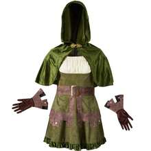 1 Set Disfraz de Robin Hood de ante sintético verde para mujer, adecuado para la actuación del Día de San Patricio, para todas las estaciones