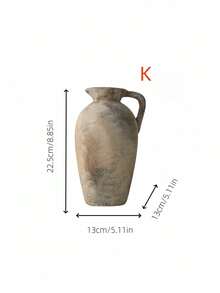 1 Peça de Azulejo Cerâmico Antigo de Pizza com Estilo Curto e Robusto, Adequado para Decoração de Arte de Hospedagem Estilo Japonês, Decoração de Vaso, Arranjo de Flores Internas de Fazenda Rural, Belo Vaso de Entrada Decoração de Atmosfera